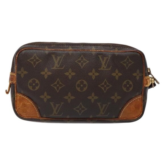LOUIS VUITTON Monogram Marly Dragonne PM Clutch Bag M51827 LV Auth 140283 - Picture 3 of 16